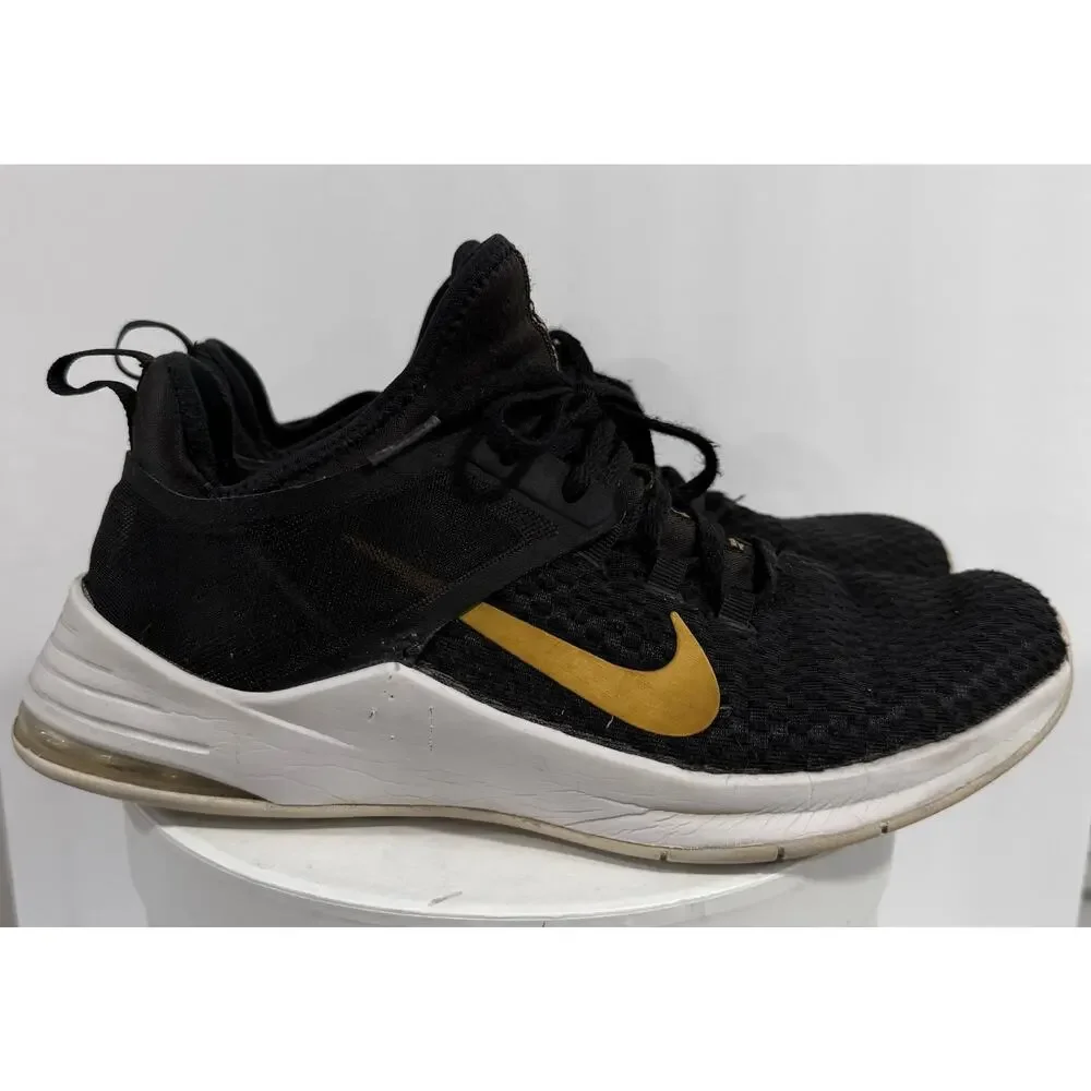 Nike Air Max Bella TR 2 Womens Size 10 Black Gold Training Sneakers AQ7492